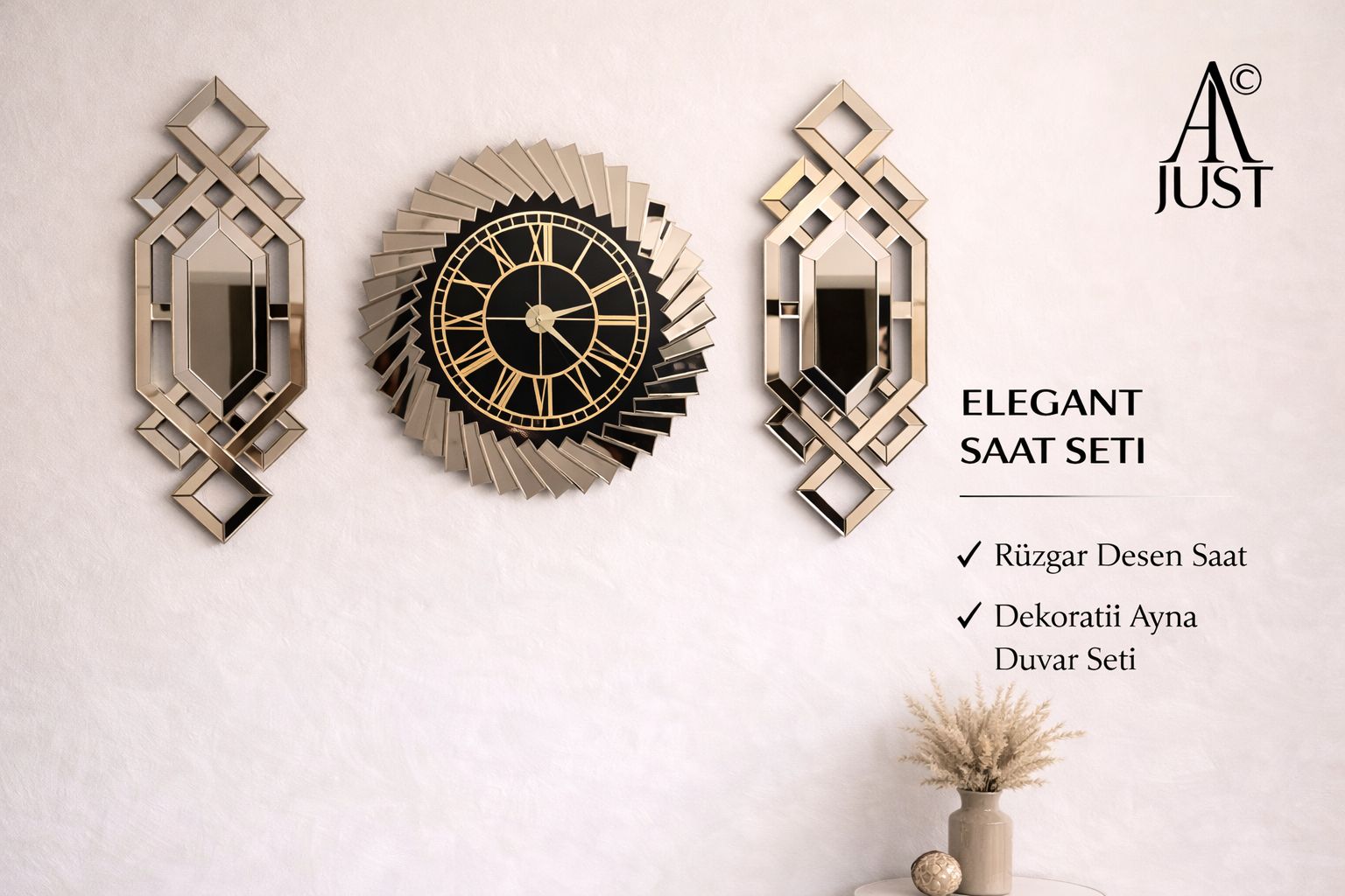 ELEGANT RÜZGARLI SAAT SETİ